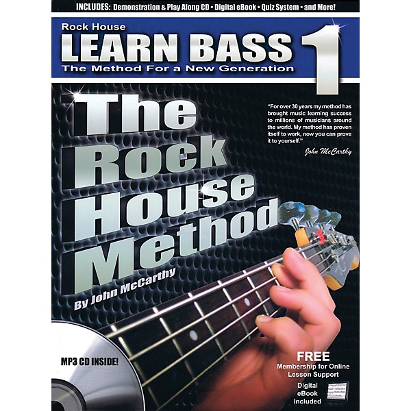 Rock House The Rock House Method - Learn Bass Guitar Book 1 (Book/CD)