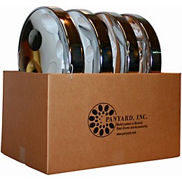 Open Box Panyard Jumbie Jam Educator's Steel Drum 4-Pack with Table Top Stands Level 1 Chrome