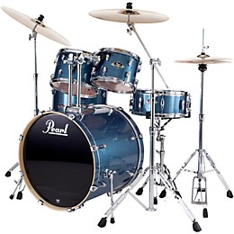 Pearl Export New Fusion 5-Piece Drum Set With Hardware Aqua Blue Glitter