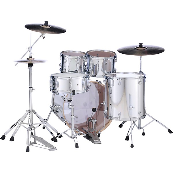 Pearl Export New Fusion 5-Piece Drum Set With Hardware Mirror Chrome