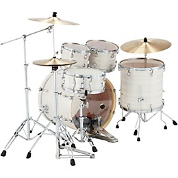 Pearl Export New Fusion 5-Piece Drum Set With Hardware Slipstream white