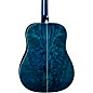 Open Box Dean AXS Dreadnought Quilt Acoustic Guitar Level 2 Transparent Blue 190839222923