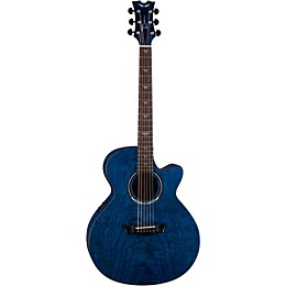 Dean Performer Ultra Quilt Acoustic-Electric Guitar Transparent Blue