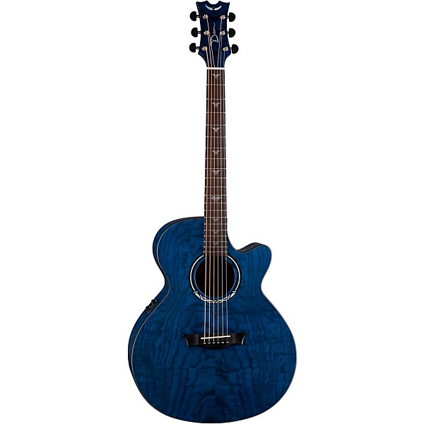 Dean Performer Ultra Quilt Acoustic-Electric Guitar Transparent Blue