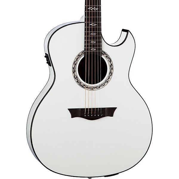 Dean Exhibition Ultra Acoustic-Electric with USB Classic White