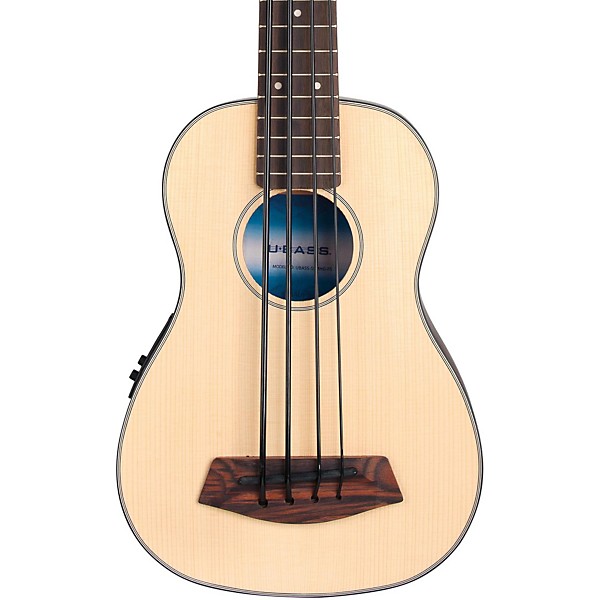 Open Box Kala Solid Top Acoustic-Electric U-Bass Level 1 Natural