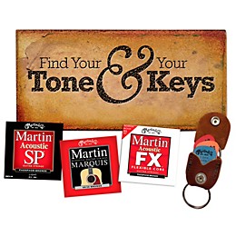 Martin Variety String Pack With Keychain/Pick Holder (3 Sets)