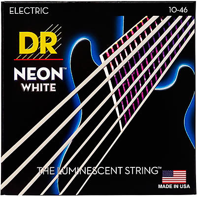 Dr Strings K3 Neon Hi-Def White Electric Medium Guitar Strings for sale