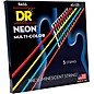 DR Strings Hi-Def NEON Multi-Color Coated Medium 5-String Bass Strings