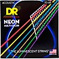 DR Strings Hi-Def NEON Multi-Color Coated Lite Acoustic Guitar Strings thumbnail