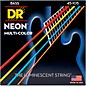 DR Strings Hi-Def NEON Multi-Color Coated Medium 4-String Bass Strings thumbnail