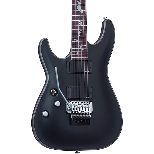 Open Box Schecter Guitar Research Damien Platinum 6 with Floyd Rose Left-Handed Electric Guitar Level 2 Satin Black 888366...