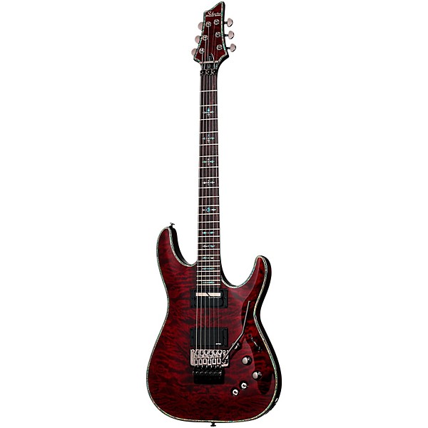 Schecter Guitar Research Hellraiser C-1 With Floyd Rose Sustainiac Electric Guitar Black Cherry