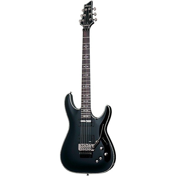 Schecter Guitar Research Hellraiser C-1 With Floyd Rose Sustainiac Electric Guitar Black