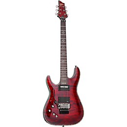 Open Box Schecter Guitar Research Hellraiser C-1 with Floyd Rose Sustaniac Left-Handed Electric Guitar Level 2 Black Cherry 190839331793