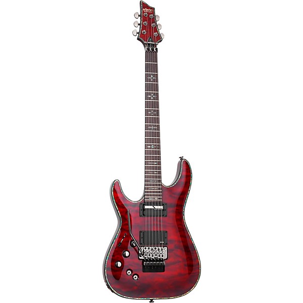Open Box Schecter Guitar Research Hellraiser C-1 with Floyd Rose Sustaniac Left-Handed Electric Guitar Level 1 Black Cherry