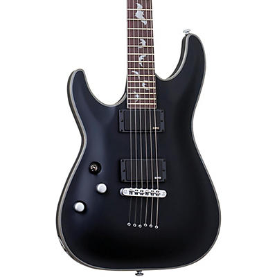 Schecter Guitar Research Damien Platinum 6 Left-Handed Electric Guitar Satin Black for sale