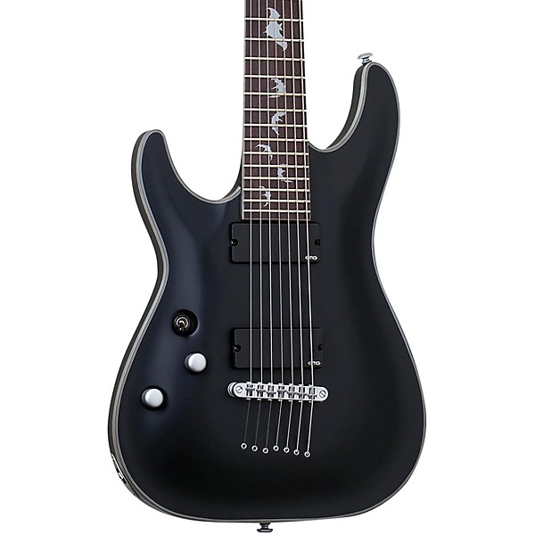 Schecter Guitar Research Damien Platinum 7 Left-Handed 7-String Electric Guitar Satin Black