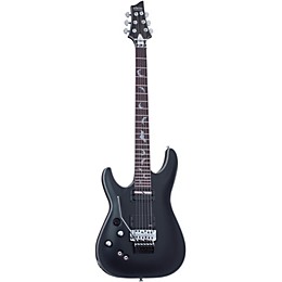 Schecter Guitar Research Damien Platinum 6 with Floyd Rose and Sustainiac Left-Handed Electric Guitar Satin Black