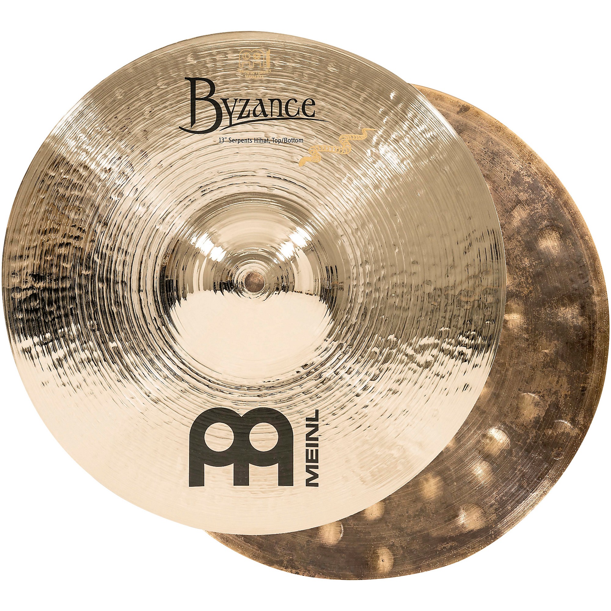 MEINL Byzance Brilliant Serpents Hi-Hat Cymbal Pair 13 in