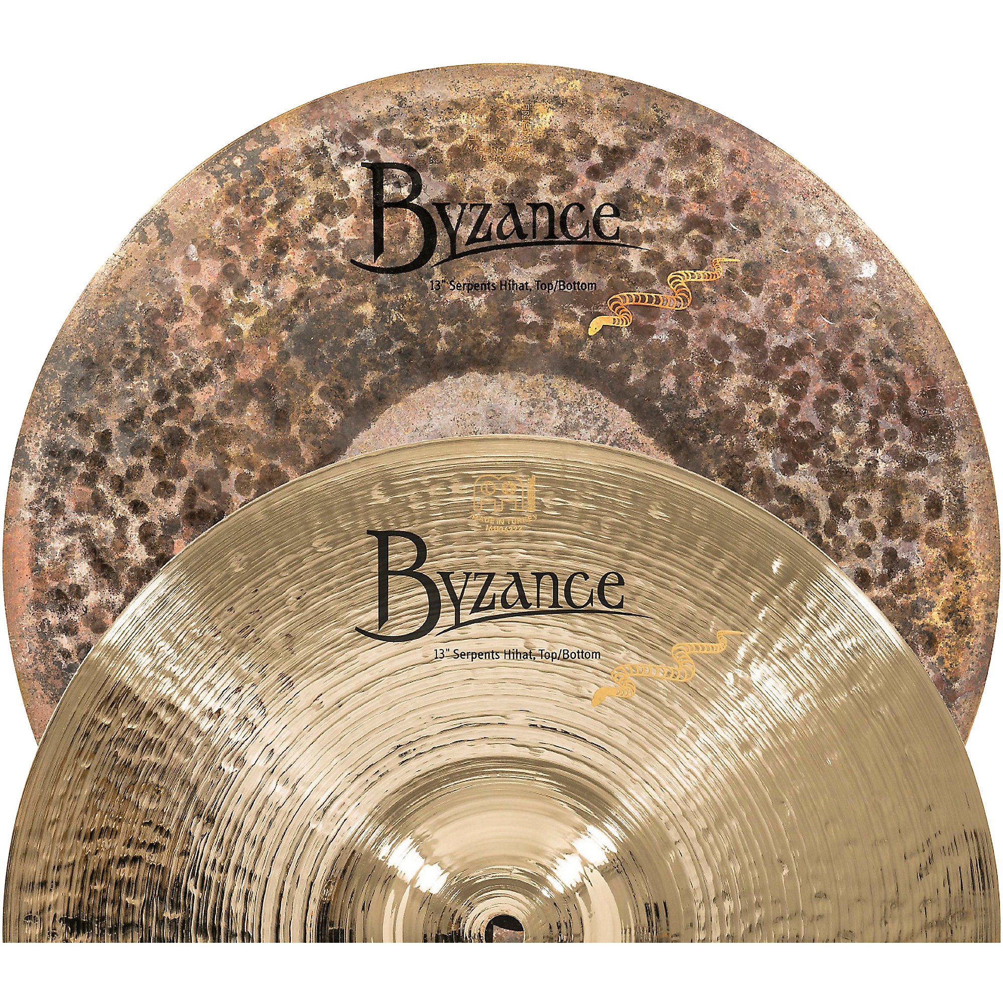 MEINL Byzance Brilliant Serpents Hi-Hat Cymbal Pair 13 in