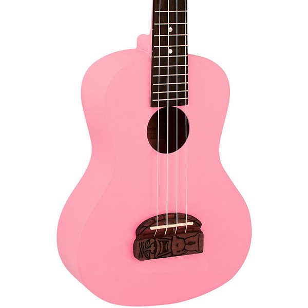 Kohala Tiki Concert Ukulele Pink