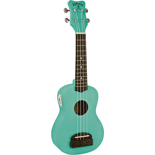 Kohala Tiki Soprano Ukulele with Tuner Sea Foam Green