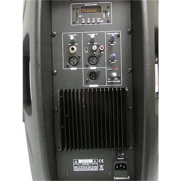 Open Box Gem Sound PXB150USB 15" Powered Speaker with USB/SD Media Player/Wheels Level 2 Regular 888366062654