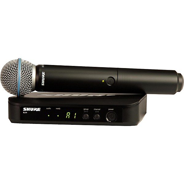 Shure BLX24R/B58 Wireless System With Rackmountable Receiver and BETA 58A Microphone Capsule Band K12