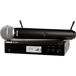Open Box Shure BLX24R/B58 Wireless System with Rackmountable Receiver and Beta 58A Microphone Capsule Level 2 Band H9 197881137830