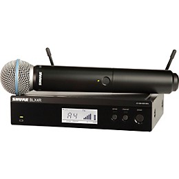 Shure BLX24R/B58 Wireless System With Rackmountable Receiver and BETA 58A Microphone Capsule Band H11