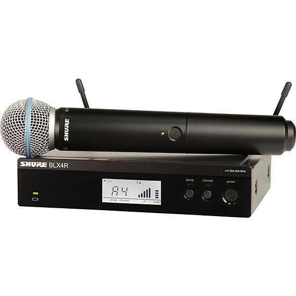 Open Box Shure BLX24R/B58 Wireless System with Rackmountable Receiver and Beta 58A Microphone Capsule Level 1 Band H11