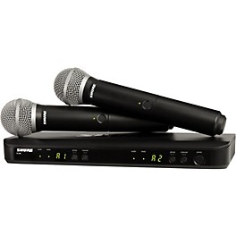 Shure BLX288/PG58 Dual-Channel ... Shure BLX288/PG58 Dual-Channel Wireless System With Two PG58 Handheld Transmitters Band H9