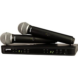 Open Box Shure BLX288/PG58 Dual-Channel Wireless System with Two PG58 Handheld Transmitters Level 1 Band H10