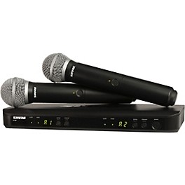 Shure BLX288/PG58 Dual-Channel... Shure BLX288/PG58 Dual-Channel Wireless System With Two PG58 Handheld Transmitters Band H11