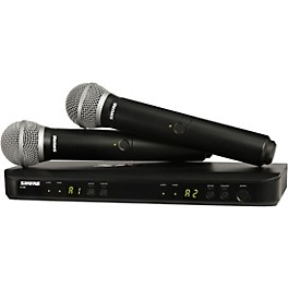 Shure BLX288/PG58 Dual-Channel... Shure BLX288/PG58 Dual-Channel Wireless System With Two PG58 Handheld Transmitters Band J11