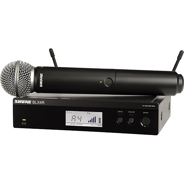 Open Box Shure BLX24R/SM58 Wireless System with Rackmountable Receiver and SM58 Microphone Capsule Level 2 Band H9 1908391...