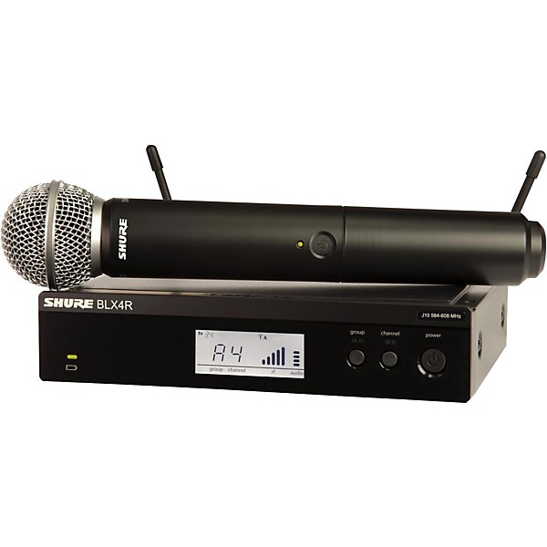 Shure BLX24R/SM58 Wireless System With Rackmountable Receiver and SM58 Microphone Capsule Band H10