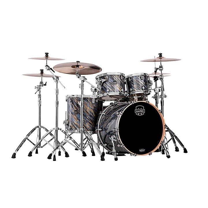 Mapex Saturn IV MH 4-Piece Rock Shell Pack Marine Spiral | Guitar