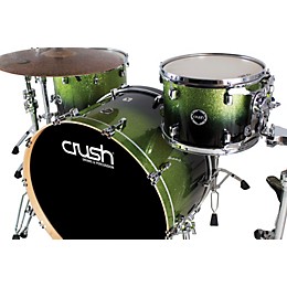 Crush Drums & Percussion Sublime E3 Maple 4-Piece Shell Pack High Gloss Lacquer with 26 Inch Bass Drum Green Sparkle Black Fade