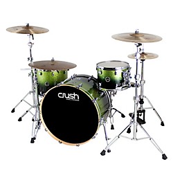 Crush Drums & Percussion Sublime E3 Maple 4-Piece Shell Pack High Gloss Lacquer with 26 Inch Bass Drum Green Sparkle Black Fade