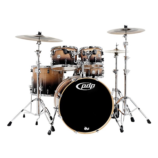 PDP by DW Concept Maple 5-Piece Shell Pack Natural to Charcoal Fade