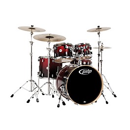 PDP by DW Concept Maple 5-Piece Shell Pack Pearlescent White PDP by DW Concept Maple 5-Piece Shell Pack Red To Black Fade