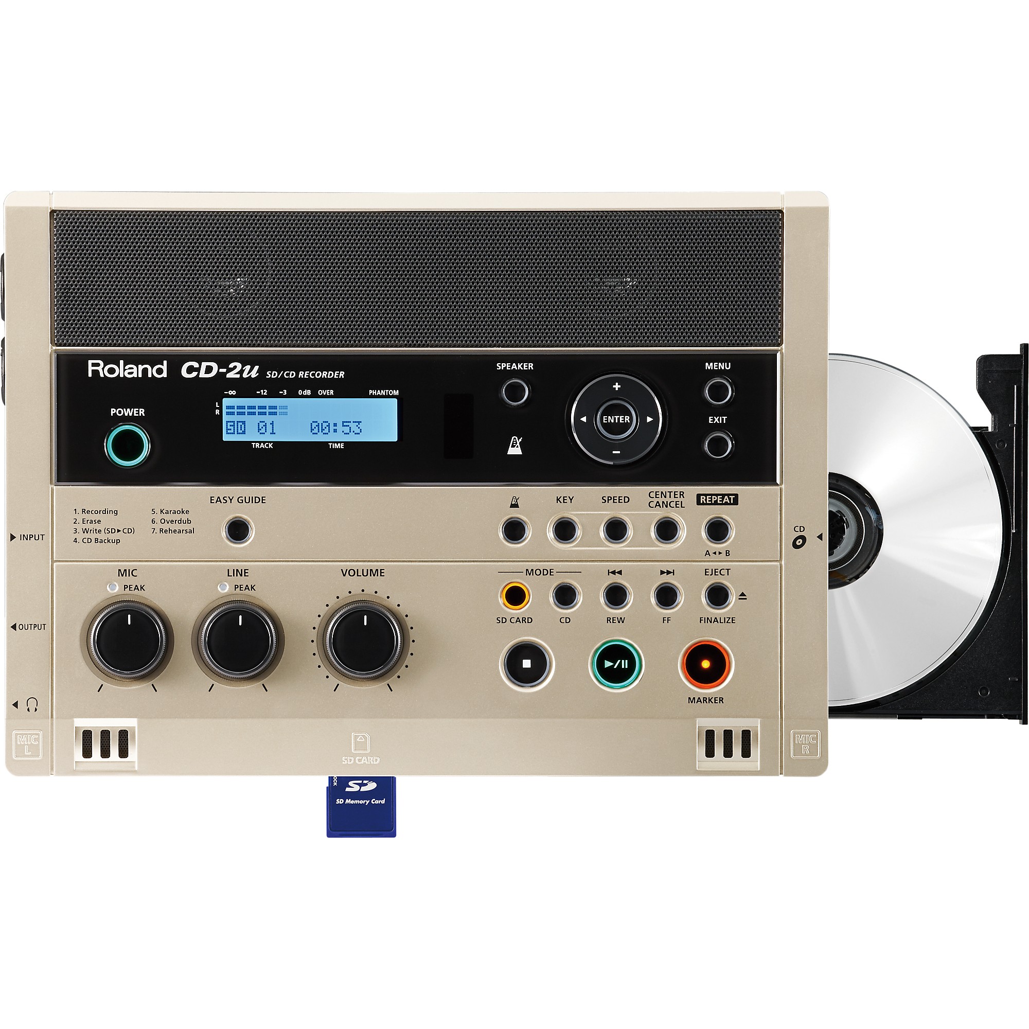 2025-25 秋冬新作  ハイブランドの Roland Box Open CD-2u Guitar | 190839068217 Recorder SD/CD コンピュータ・IT