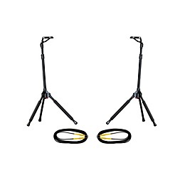 Ultimate Support GS-100 Genesis Single Guitar Stand 2-Pack w/Free Cables