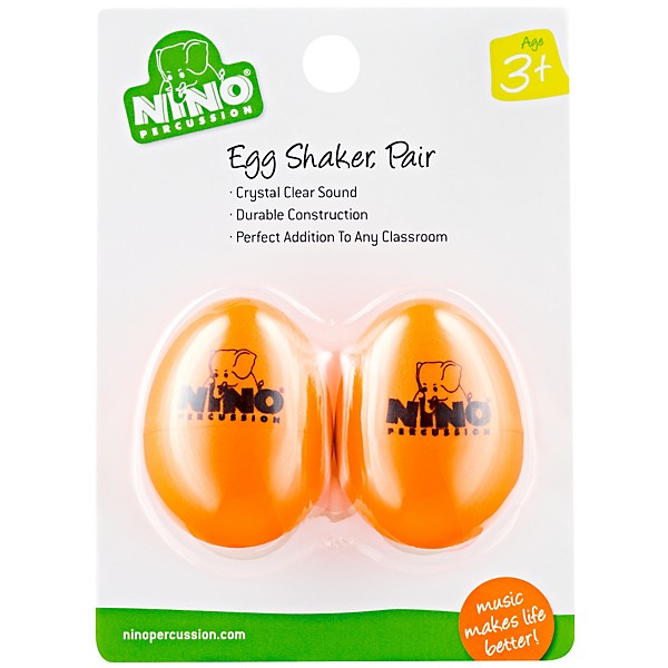 Nino Plastic Egg Shaker Pairs Orange