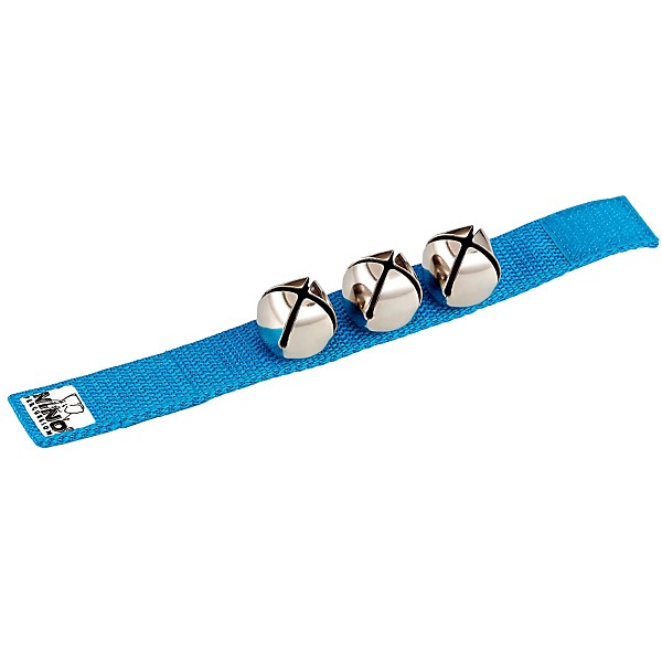 Nino Wrist Bells Strap with 3 Bells Blue 9 in.