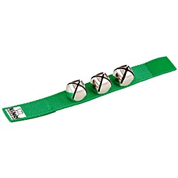 Nino Wrist Bells Strap with 3 Bells Green 9 in.