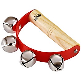 Nino Sleigh Bells with Wooden Ergo Grip & 4 Bells Red