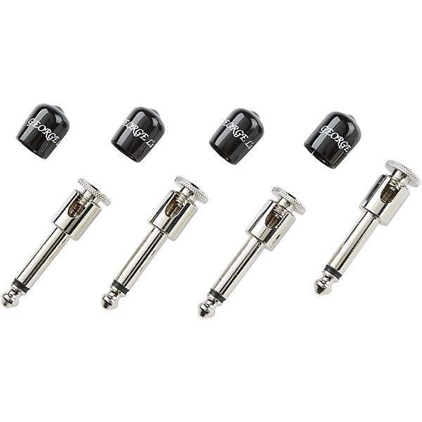 George L's .155 Right Angle 1/4" Plugs and Jackets (4-pieces)